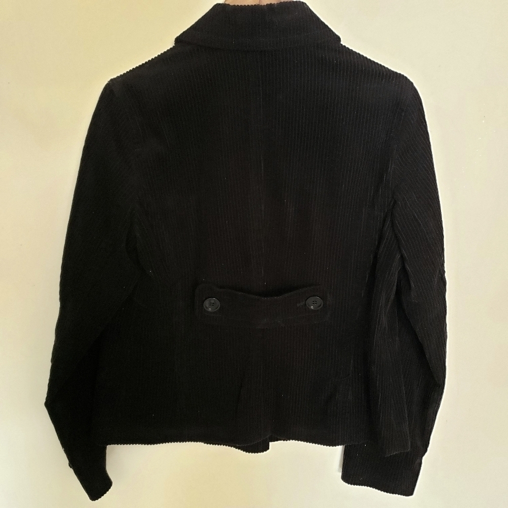 Vintage Gap Blazer Jacket Corduroy Double Breasted Lined Black Womens Medium Y2K - Picture 6 of 11